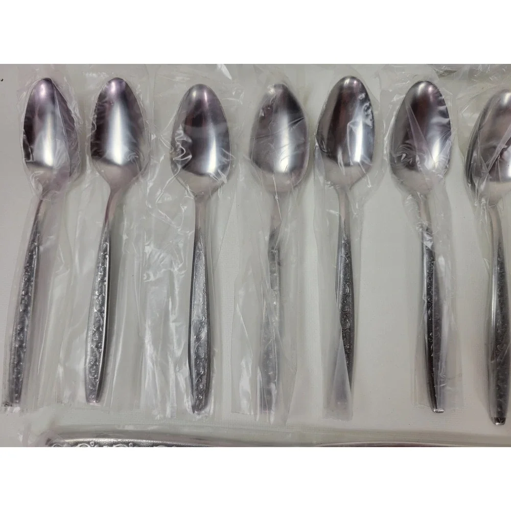 Vintage NIB Continental Gypsy Stainless Flatware 50pc‎ Service 8 Settings Japan